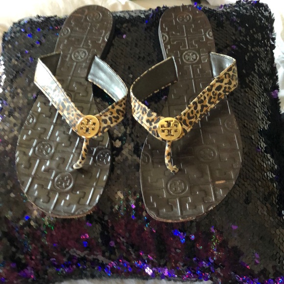 Tory Burch Shoes - Cheetah print Tory Burch Thong Sandal- Sz. 10